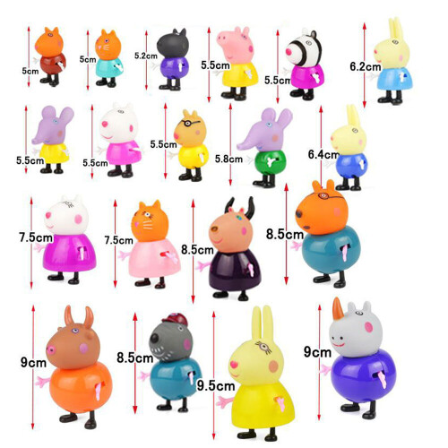 Peppa Pig 25-Piece Family & Friends Action Figures Set – Emily, Rebecca, Suzy & More for Kids 4-6