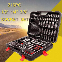 216 Piece Socket Set - 1/2" 3/8" 1/2" DR / Spanners / Torx Box