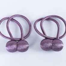 (Purple) Magnetic Buckle Straps Clips Home Rope Tiebacks 2Pcs Tie Backs Curtain Holdbacks