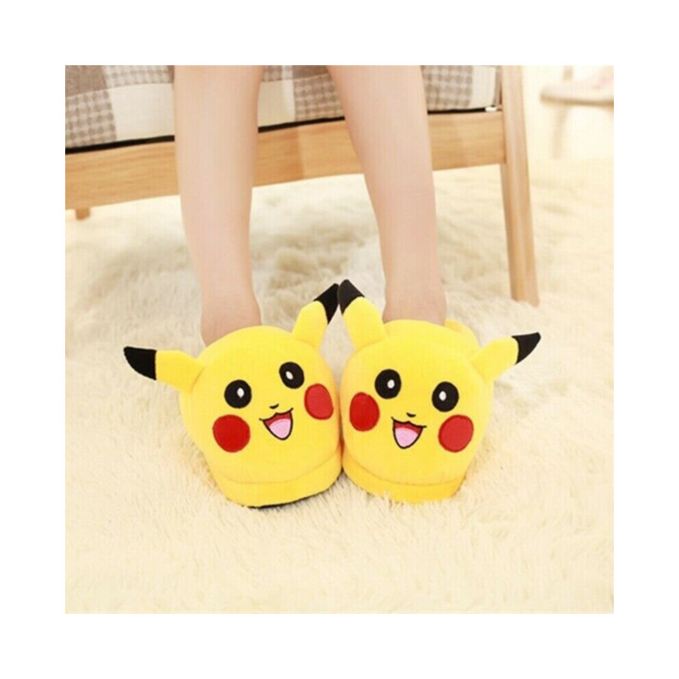 (Pikachu, Womens (EU35-40)) Women Pikachu Pokemon Go Soft Plush Indoor Slippers