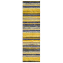 (OCHRE, Runner: 60 x 230 cm) Modern Multi Coloured 100% Wool Rugs Stripe Line Design  Small Extra Large Hall Runner Rug Eco Friendly Handmade Mat