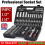 94PC 1/2" 1/4" Socket Set & Screwdriver Bit Torx Wrench Ratchet Case 1