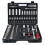 94PC 1/2" 1/4" Socket Set & Screwdriver Bit Torx Wrench Ratchet Case 3