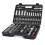 94PC 1/2" 1/4" Socket Set & Screwdriver Bit Torx Wrench Ratchet Case 2
