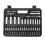 94PC 1/2" 1/4" Socket Set & Screwdriver Bit Torx Wrench Ratchet Case 5