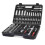 94PC 1/2" 1/4" Socket Set & Screwdriver Bit Torx Wrench Ratchet Case 12