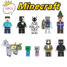 10PCS Minecraft Minifigures Toys Fit Lego