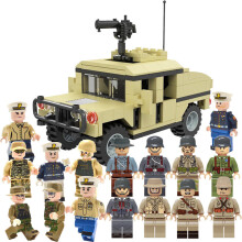 (A) 17PCS Off-road Hummer Soldier War Minifigures Toys Fit Lego