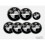 modifix_co_uk BMW CARBON GREY Emblem Badge 7pcs Set: Front + Rear + Centre Caps + Decal 1