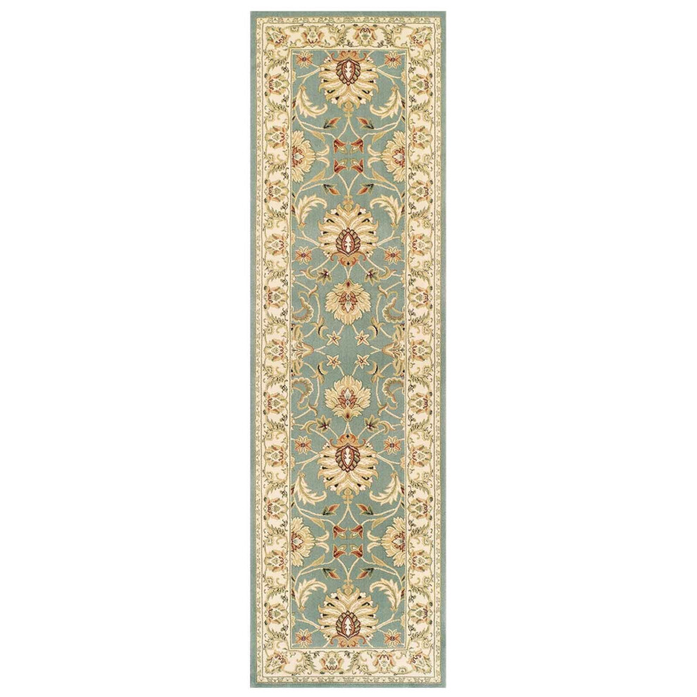 (KENDRA 45L Green, Runner : 68 x 235 cm) Luxury Traditional Rugs Small Extra Large Hallway Runners Round Circle Mat Rug Living Room Bedroom Moth Resis