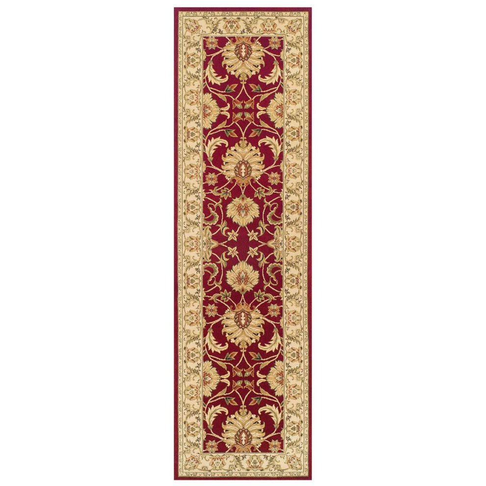 Oriental Weavers (Kendra 45M Red, Runner : 68 X 235 Cm) Luxury Traditional Rugs Small Extra Large Hallway Runners Round Circle Mat Rug Living Room Bedroom Moth Resista