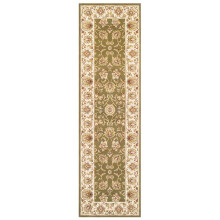 (KENDRA 3330G Green, Runner : 68 x 235 cm) Luxury Traditional Rugs Small Extra Large Hallway Runners Round Circle Mat Rug Living Room Bedroom Moth Resistant Carpet