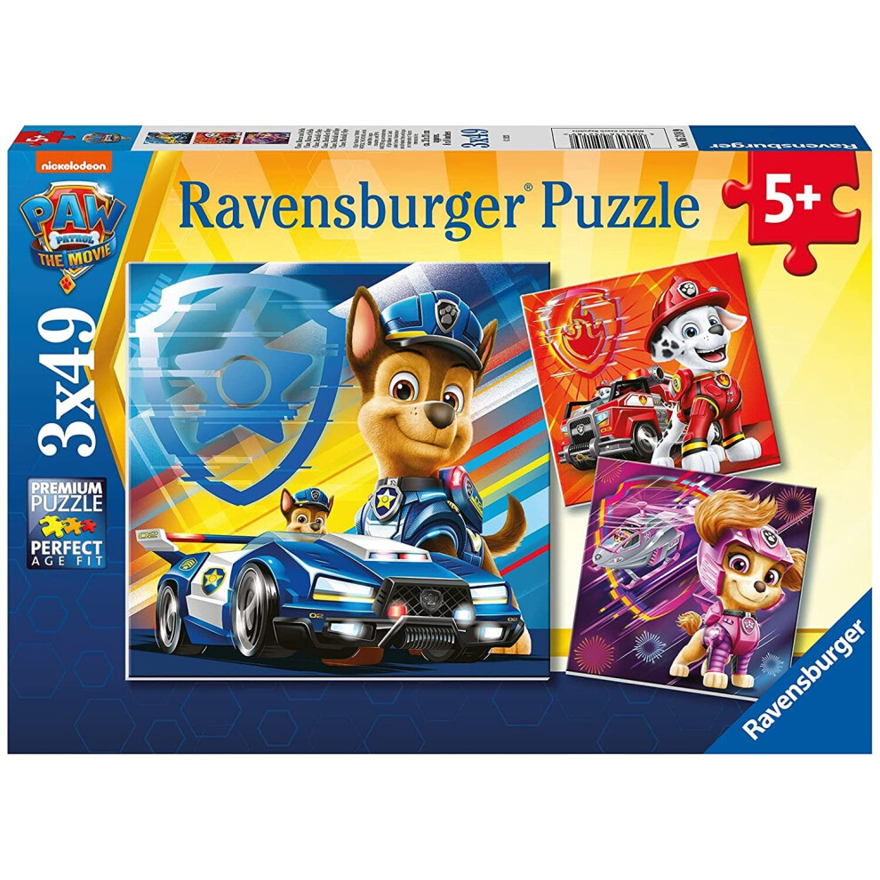 Ravensburger Paw Patrol The Movie 3x 49 35 Piece Jigsaw Puzzles