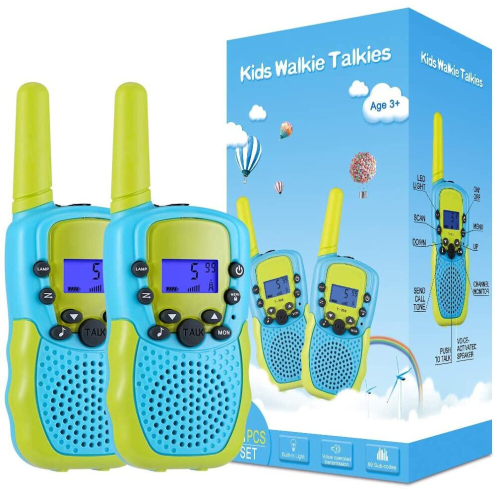 Walkie Talkies For Kids 22 Channels 2 Way Radio Toy With Backlit Lcd Flashlight 722737749549