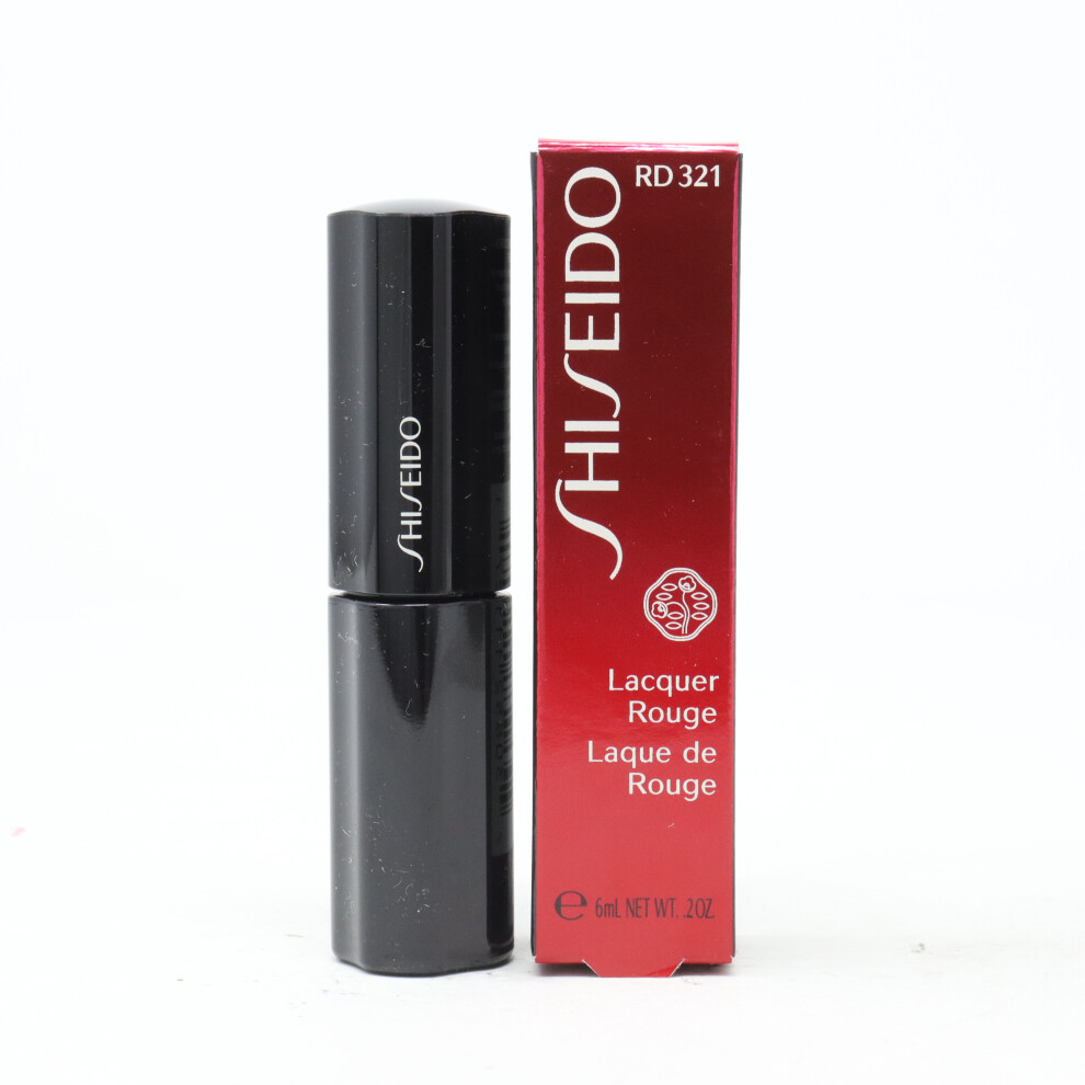 (RD 321) Shiseido Lacquer Rouge  Lip Gloss 0.2oz/6ml New In Box