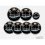 modifix_co_uk BMW FULL BLACK Emblem Badge 7pcs Set: Front + Rear + Centre Caps + Decal 1