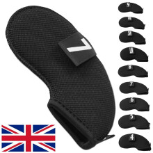 PREMIUM NEOPRENE GOLF IRON HEAD COVERS 4-SW +FREE LOB WEDGE COVER +NUMBERS