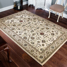 (KENDRA 137W Cream, 120 x 170 cm) Luxury Traditional Rugs Small Extra Large Hallway Runners Round Circle Mat Rug Living Room Bedroom Moth Resistant Carpet