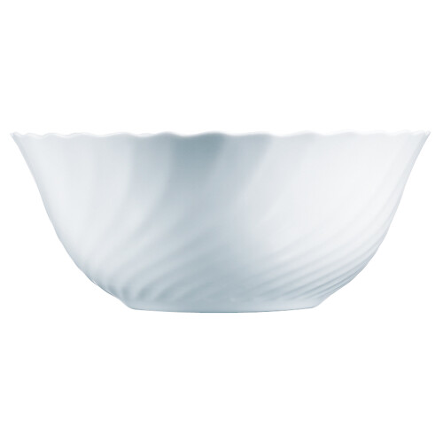 (24cm Salad Bowl) Luminarc White 18pc Opal Glass Dinner Set Plates 1