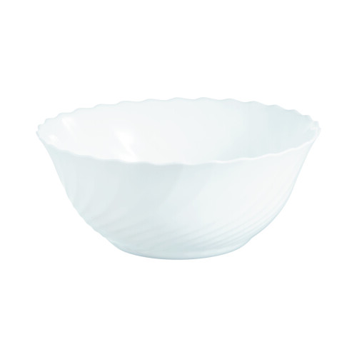 (24cm Salad Bowl) Luminarc White 18pc Opal Glass Dinner Set Plates 2