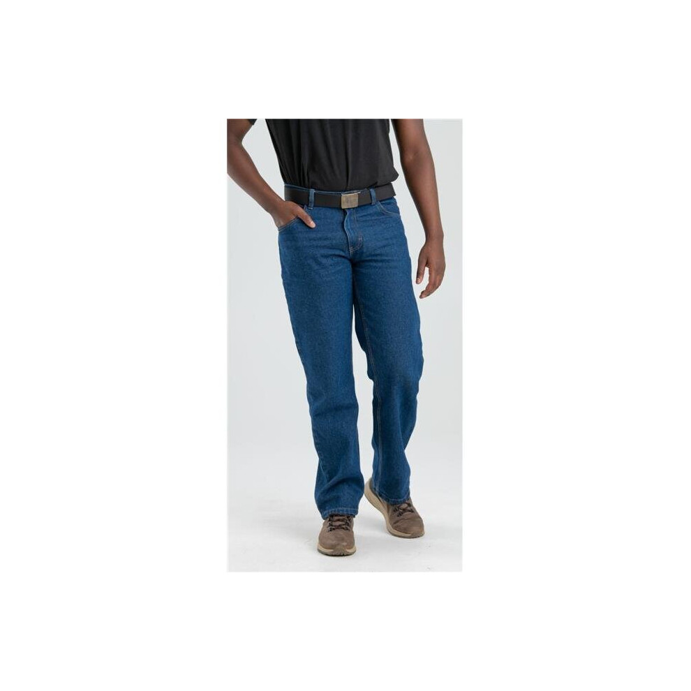 Berne P423CSW30500 Mens 1915 Collection Carpenter Jean Pant, Stone Washed Dark - Size 50-image-OPC-P8RYTM5-NEW