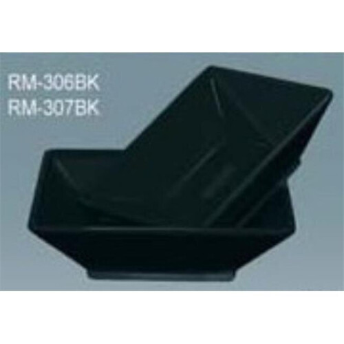 Yanco RM-306BK Rome Square Deep Plate, Black - 14 oz - Pack of 48