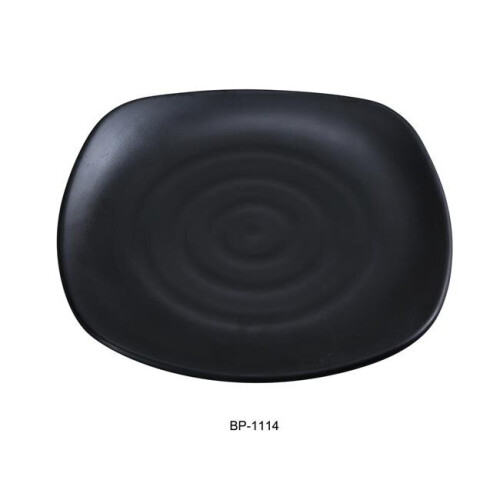 Yanco BP-1114 Black Pearl-1 New Square Plate, Black - Pack of 12