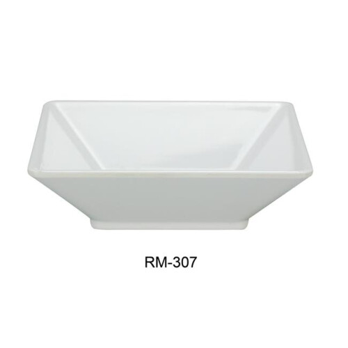 Yanco RM-307 Rome Square Deep Plate, White - 22 oz - Pack of 24