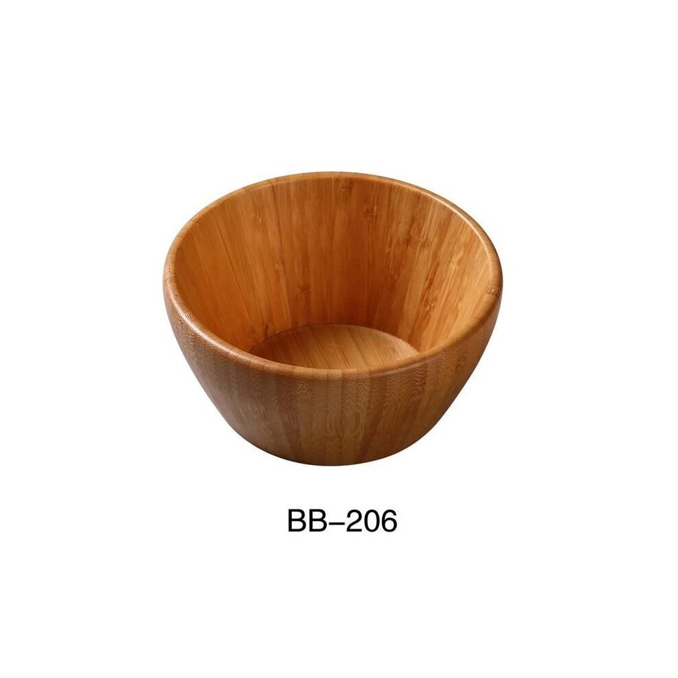 Yanco BB-206 6.5 x 3 in. Small Salad Bowl, Bamboo - 30 oz - Pack of 24-image-OPC-P8RYVN7-NEW
