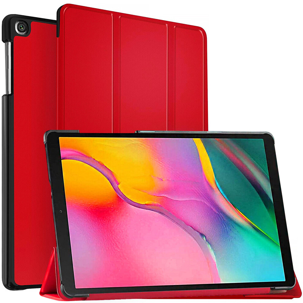 (Samsung Tab A 10.1 2019 Smart Case Cover Red) Samsung Tab A 10.1 Smart Case Cover 2019 T510 T515