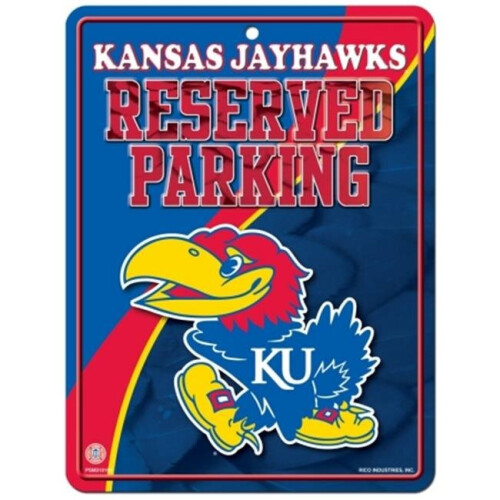 Kansas Jayhawks Metal Parking Sign - Comanda speciala