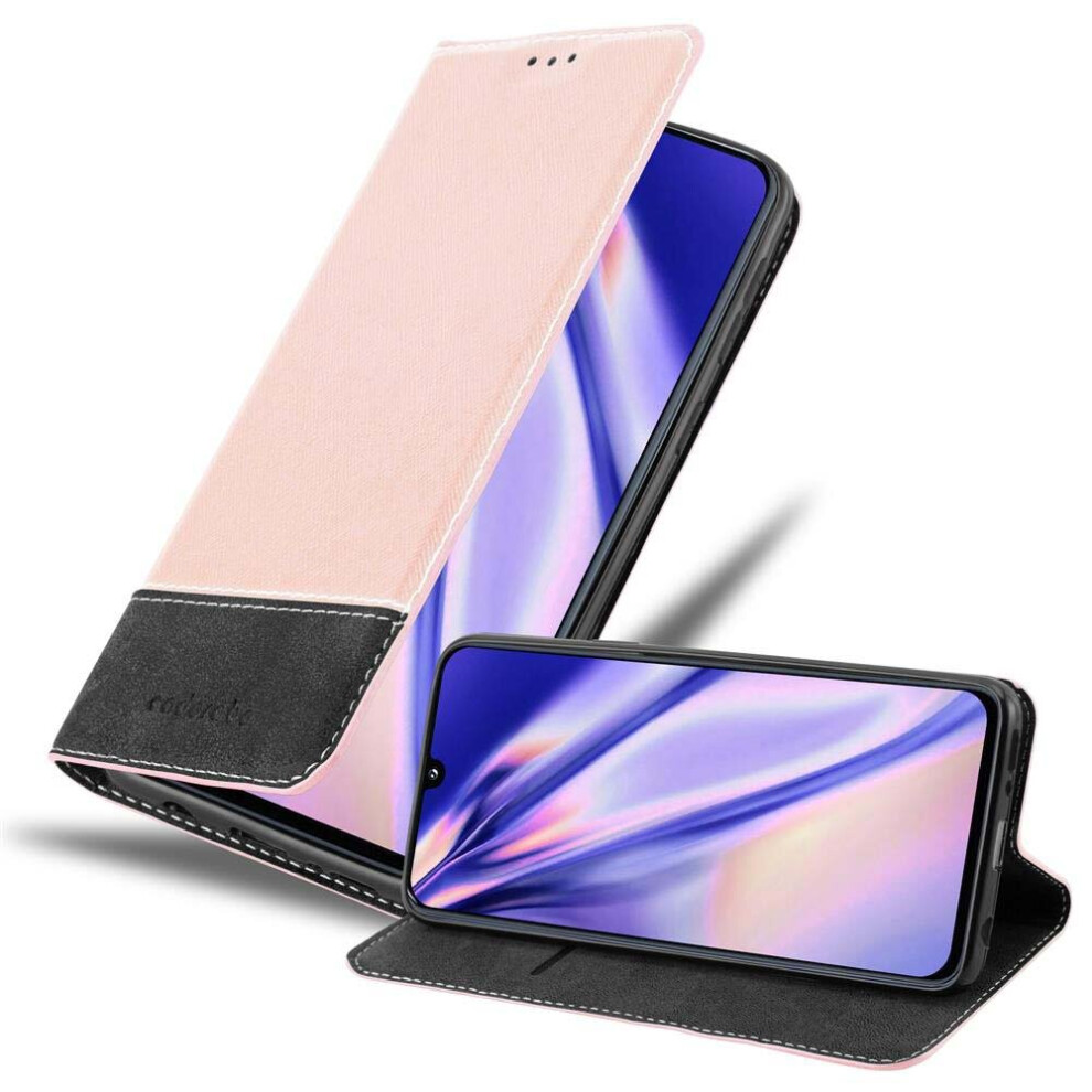 Cadorabo (Rosé Gold Schwarz, Samsung Galaxy A40) Case For Samsung Galaxy A40 Cover Book Wallet Protection Pu Leather Flip Magnetic Etui Pink