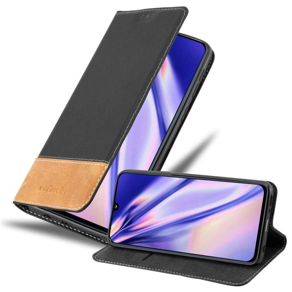 (Schwarz Braun, Samsung Galaxy A40) Cadorabo Case For Samsung Galaxy A40 Cover Book Wallet Protection Pu Leather Flip Magnetic Etui Black 4063758135680