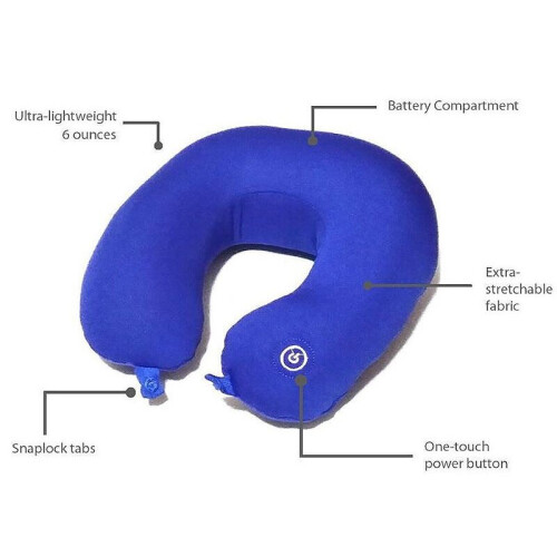 Neck Massage Cushion Cotton Blue 11x11x4inch