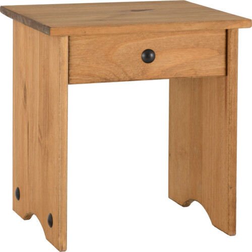 Corona Dressing Table Stool Distressed Waxed Pine