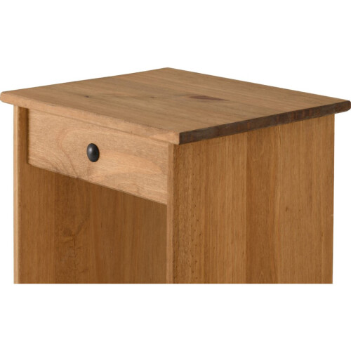 Corona Dressing Table Stool Distressed Waxed Pine 1