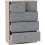 Nevada 2 Door 1 Drawer Wardrobe Bedroom Set Grey Gloss/Light Oak 3