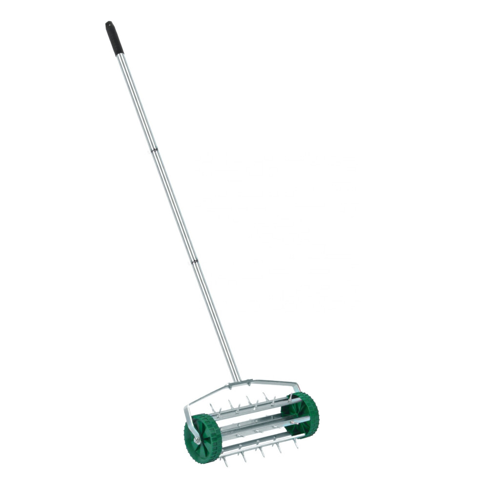 Gardening Lawn Aerator Grass Spike Roller 3 Level Telescopic Handle Adjustable