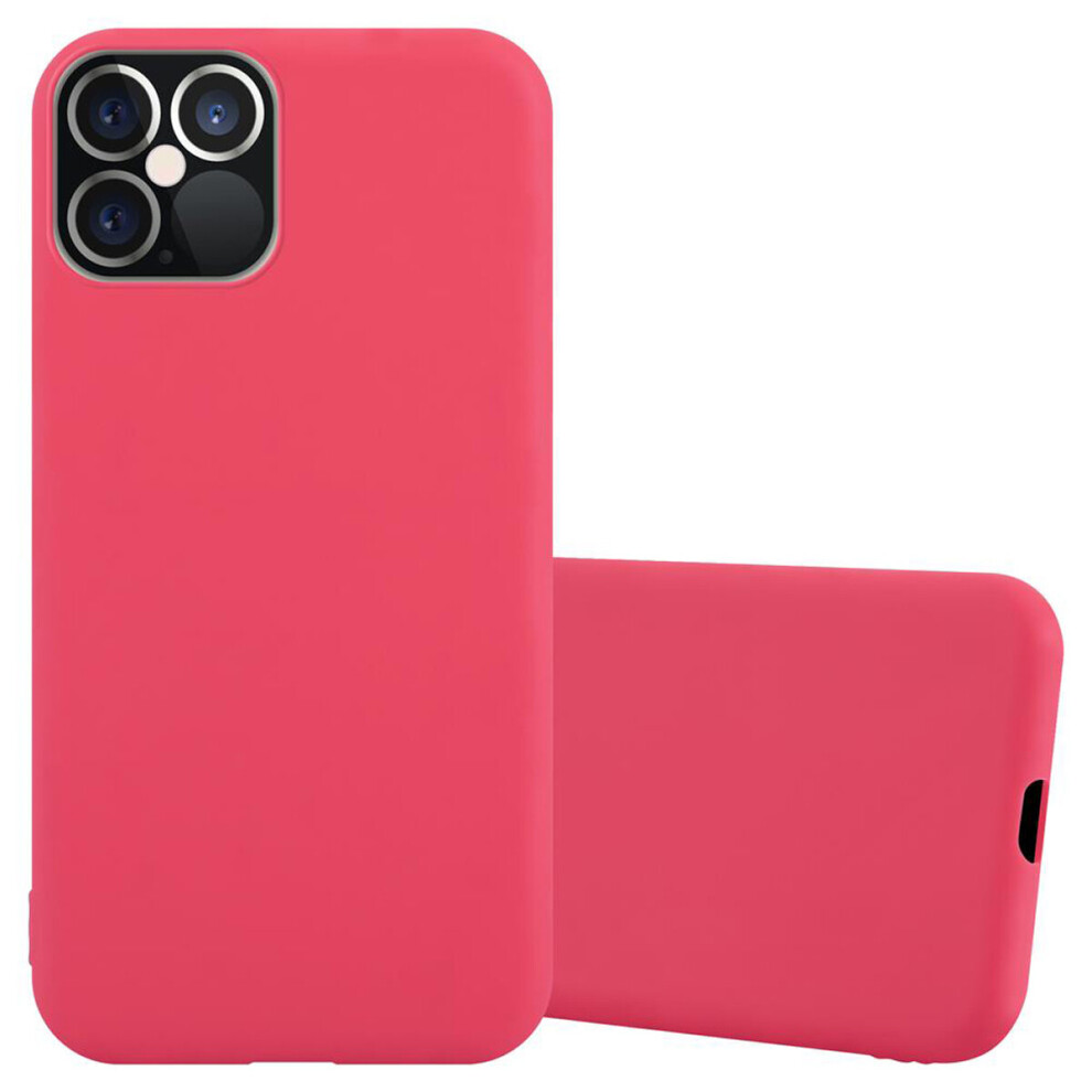 (Candy Rot, Apple Iphone 12 Pro Max (6,7" Zoll)) Cadorabo Case For Apple Iphone 12 Pro Max Cover Protection Tpu Silicone Gel Back Case Red 4063758182387