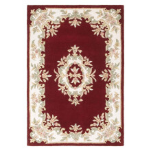 (RED, Runner : 68 x 235 cm) Traditional Pure Wool Rugs Hall Runner Round Circle Half Moon Mat Small Extra Large Carpet Eco Friendly Handmade