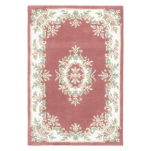 (PINK, 200 x 285 cm) Traditional Pure Wool Rugs Hall Runner Round Circle Half Moon Mat Small Extra Large Carpet Eco Friendly Handmade