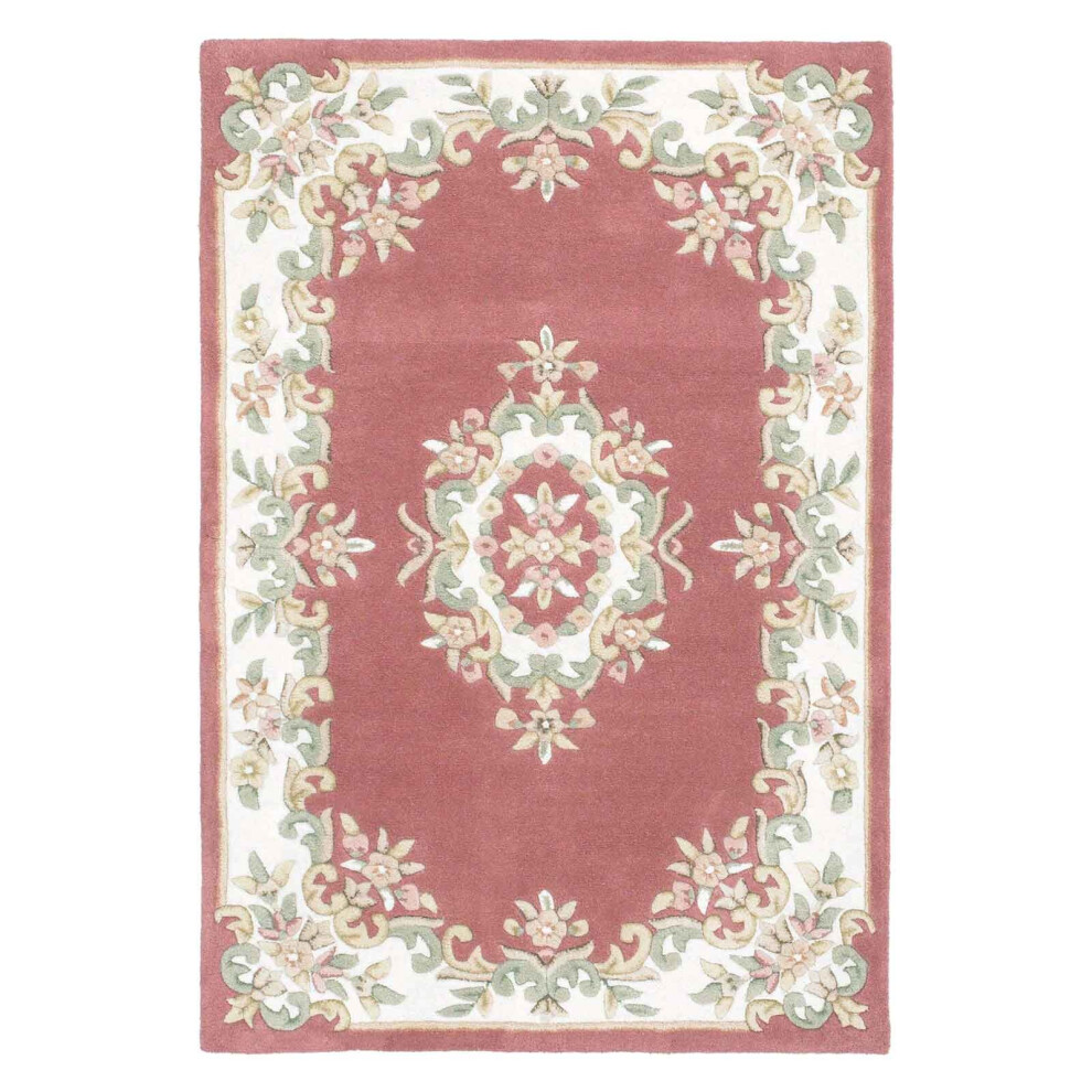 Oriental Weavers (, 200 X 285 Cm) Traditional Pure Wool Rugs Hall Runner Round Circle Half Moon Mat Small Extra Large Carpet Eco Friendly Handmade Pink