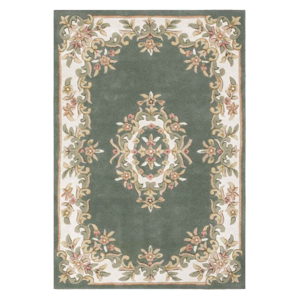 Oriental Weavers (, 200 X 285 Cm) Traditional Pure Wool Rugs Hall Runner Round Circle Half Moon Mat Small Extra Large Carpet Eco Friendly Handmade Green
