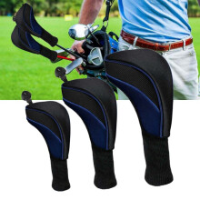 3Pcs Golf Club Head Covers Set Long Neck Driver 1/3/5 Fairway Woods Headcovers