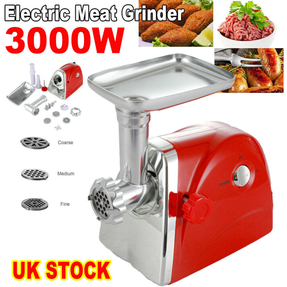 3000W 3-in-1 Mixer Meat Grinder Sausage Mincer Stuff Food Processor