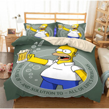 (Style 03, Double) The Simpsons Bedding Single Double Duvet Cover UK