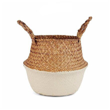 (Sand) Colour Block Wicker Baskets Home Storage