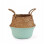 (Pale Olive) Colour Block Wicker Baskets Home Storage 1