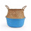 (Sky Blue) Colour Block Wicker Baskets Home Storage 1