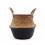 (Black) Colour Block Wicker Baskets Home Storage 1